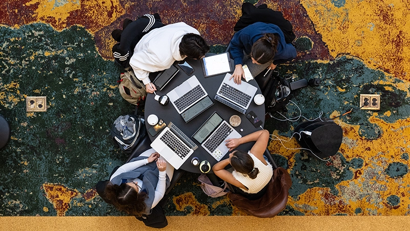 Students Studying in a Group