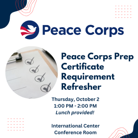 Peace Corps Prep Certificate Requirement Refresher