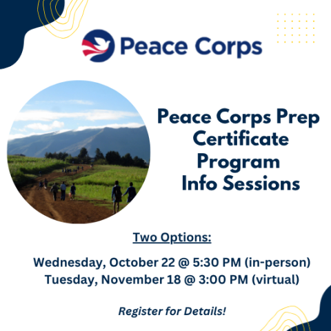 Peace Corps Prep Info Sessions - Fall 2025