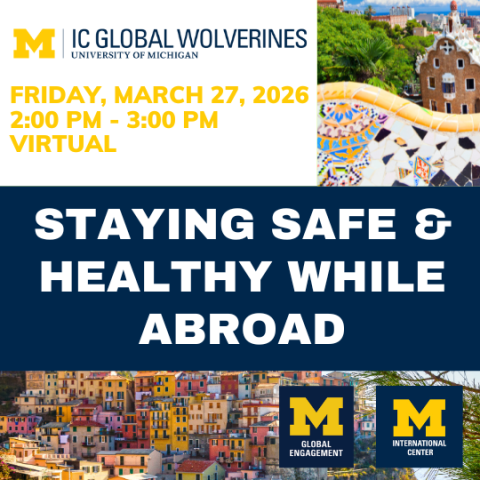 Stay Safe and Healthy While Abroad - Winter 2026