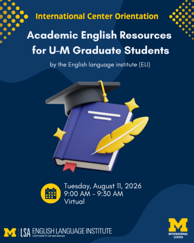 ELI Academic English Resources for Graduate Students - Summer 2026