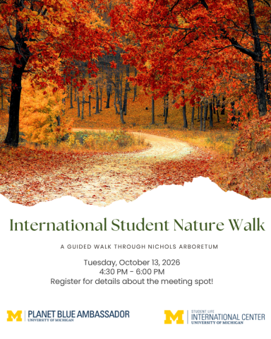 International Student Nature Walk - Fall 2026