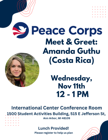 Meet & Greet with Returned Peace Corps Volunteer: Amanda Guthu (Costa Rica)