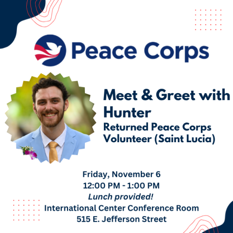 Meet & Greet with Returned Peace Corps Volunteer: Hunter Casazza (Saint Lucia)