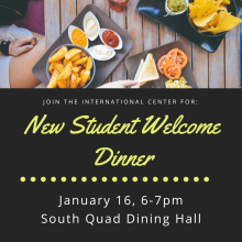 New Student Welcome Dinner - Winter 2025