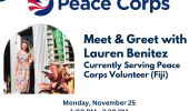 Meet & Greet with Currently Serving Peace Corps Volunteer